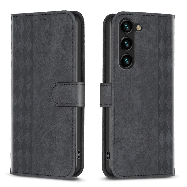 Plaid Embossed Leather Phone Case, For Samsung Galaxy S24 5G, For Samsung Galaxy S22 5G, For Samsung Galaxy S22+ 5G, For Samsung Galaxy S22 Ultra 5G, For Samsung Galaxy S21 5G, For Samsung Galaxy S21+ 5G, For Samsung Galaxy S21 Ultra 5G                ...