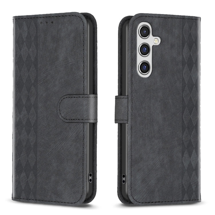 Plaid Embossed Leather Phone Case, For Samsung Galaxy A35, For Samsung Galaxy S24 Ultra 5G, For Samsung Galaxy A15, For Samsung Galaxy A25 5G, For Samsung Galaxy S23 5G, For Samsung Galaxy A55, For Samsung Galaxy S24+ 5G, For Samsung Galaxy S23 FE 5G  ...