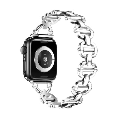 Ladder Buckle Metal Watch Band, For Apple Watch Ultra 49mm, For Apple Watch 8 41mm, For Apple Watch 8 45mm, For Apple Watch SE 2022 40mm, For Apple Watch SE 2022 44mm, For Apple Watch 7 41mm, For Apple Watch 7 45mm, For Apple Watch SE 40mm             ...