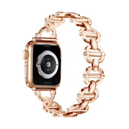 Ladder Buckle Metal Watch Band, For Apple Watch Series 10 46mm, For Apple Watch Series 10 42mm, For Apple Watch SE 2023 44mm, For Apple Watch SE 2023 40mm, For Apple Watch Ultra 2 49mm, For Apple Watch 9 45mm, For Apple Watch 9 41mm                    ...