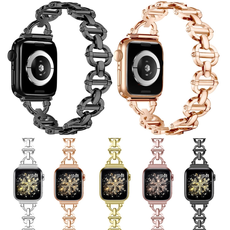 Ladder Buckle Metal Watch Band, For Apple Watch Series 10 46mm, For Apple Watch Series 10 42mm, For Apple Watch SE 2023 44mm, For Apple Watch SE 2023 40mm, For Apple Watch Ultra 2 49mm, For Apple Watch 9 45mm, For Apple Watch 9 41mm                    ...
