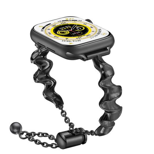 Ribbon Wave Metal Watch Band, For Apple Watch 7 41mm, For Apple Watch 7 45mm, For Apple Watch SE 40mm, For Apple Watch SE 44mm, For Apple Watch 6 40mm, For Apple Watch 6 44mm, For Apple Watch 5 44mm, For Apple Watch 5 40mm, For Apple Watch 4 44mm