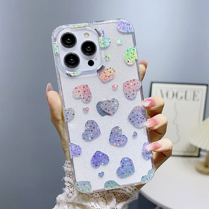 Little Star Series Glitter Powder TPU Phone Case, For iPhone 14, For iPhone 14 Pro, For iPhone 14 Pro Max, For iPhone 13