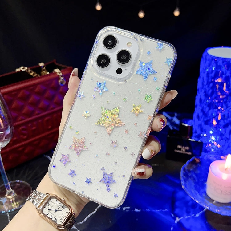Little Star Series Glitter Powder TPU Phone Case, For iPhone 14, For iPhone 14 Pro, For iPhone 14 Pro Max, For iPhone 13