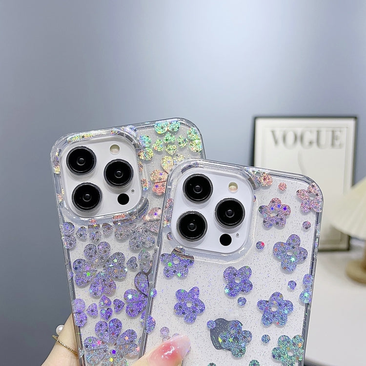 Little Star Series Glitter Powder TPU Phone Case, For iPhone 14, For iPhone 14 Pro, For iPhone 14 Pro Max, For iPhone 13
