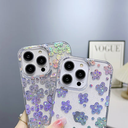 Little Star Series Glitter Powder TPU Phone Case, For iPhone 14, For iPhone 14 Pro, For iPhone 14 Pro Max, For iPhone 13