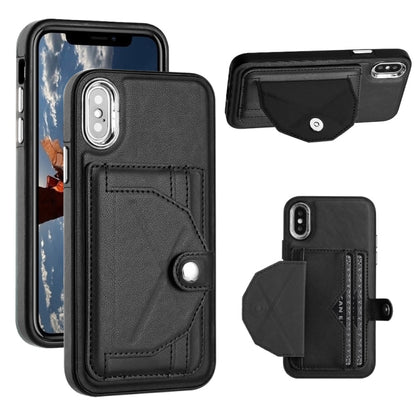 Shockproof Leather Phone Case with Card Holder, For iPhone XS Max, For iPhone XR, For iPhone X / XS, For iPhone SE 2022/SE 2020/6/7/8, For iPhone 6 Plus/7 Plus/8 Plus