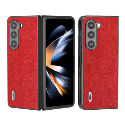 ABEEL Retro Litchi Texture PU Phone Case, For Samsung Galaxy Z Flip5, For Samsung Galaxy Z Fold5