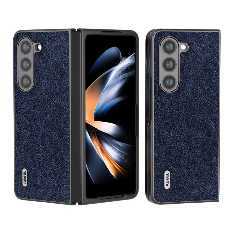 ABEEL Retro Litchi Texture PU Phone Case, For Samsung Galaxy Z Flip5, For Samsung Galaxy Z Fold5