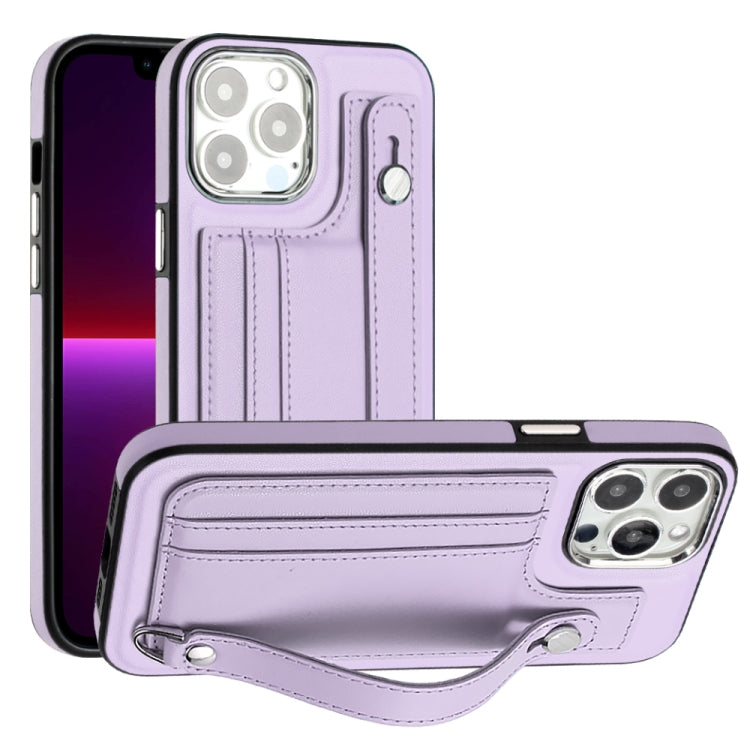Shockproof Leather Phone Case with Wrist Strap, For iPhone 15 Pro Max, For iPhone 14, For iPhone 14 Plus, For iPhone 15 Pro, For iPhone 15 Plus, For iPhone 14 Pro, For iPhone 14 Pro Max, For iPhone 15