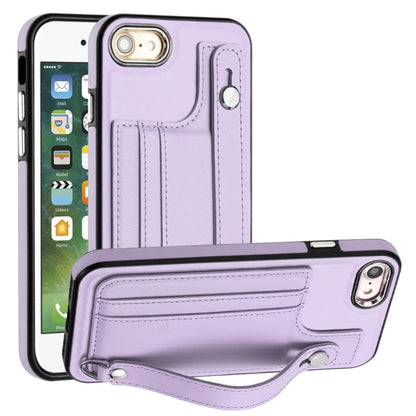 Shockproof Leather Phone Case with Wrist Strap, For iPhone XS Max, For iPhone XR, For iPhone X / XS, For iPhone SE 2022/SE 2020/6/7/8, For iPhone 6 Plus/7 Plus/8 Plus