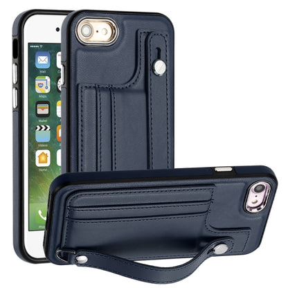 Shockproof Leather Phone Case with Wrist Strap, For iPhone XS Max, For iPhone XR, For iPhone X / XS, For iPhone SE 2022/SE 2020/6/7/8, For iPhone 6 Plus/7 Plus/8 Plus
