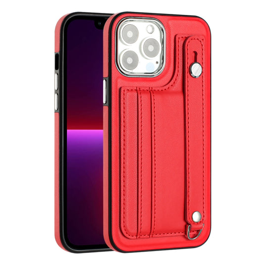 Shockproof Leather Phone Case with Wrist Strap, For iPhone 15 Pro Max, For iPhone 14, For iPhone 14 Plus, For iPhone 15 Pro, For iPhone 15 Plus, For iPhone 14 Pro, For iPhone 14 Pro Max, For iPhone 15