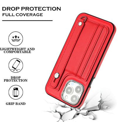 Shockproof Leather Phone Case with Wrist Strap, For iPhone 15 Pro Max, For iPhone 14, For iPhone 14 Plus, For iPhone 15 Pro, For iPhone 15 Plus, For iPhone 14 Pro, For iPhone 15, For iPhone 14 Pro Max