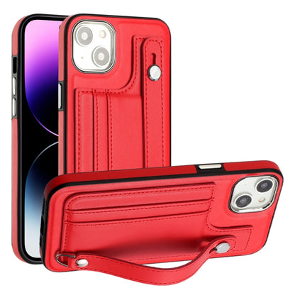 Shockproof Leather Phone Case with Wrist Strap, For iPhone 15 Pro Max, For iPhone 14, For iPhone 14 Plus, For iPhone 15 Pro, For iPhone 15 Plus, For iPhone 14 Pro, For iPhone 15, For iPhone 14 Pro Max