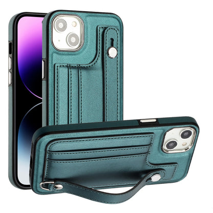 Shockproof Leather Phone Case with Wrist Strap, For iPhone 15 Pro Max, For iPhone 14, For iPhone 14 Plus, For iPhone 15 Pro, For iPhone 15 Plus, For iPhone 14 Pro, For iPhone 15, For iPhone 14 Pro Max