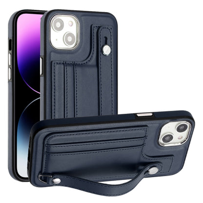 Shockproof Leather Phone Case with Wrist Strap, For iPhone 15 Pro Max, For iPhone 14, For iPhone 14 Plus, For iPhone 15 Pro, For iPhone 15 Plus, For iPhone 14 Pro, For iPhone 15, For iPhone 14 Pro Max