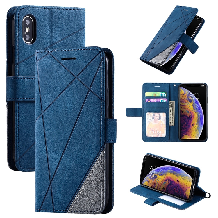 Skin Feel Splicing Horizontal Flip Leather Case with Holder & Card Slots & Wallet & Photo Frame, For iPhone XS / X, For iPhone 6 Plus, For iPhone 6, For iPhone 7 Plus, For iPhone 11, For iPhone 11 Pro, For iPhone 11 Pro Max                             ...