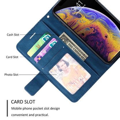 Skin Feel Splicing Horizontal Flip Leather Case with Holder & Card Slots & Wallet & Photo Frame, For iPhone XS / X, For iPhone 6 Plus, For iPhone 6, For iPhone 7 Plus, For iPhone 11, For iPhone 11 Pro, For iPhone 11 Pro Max                             ...