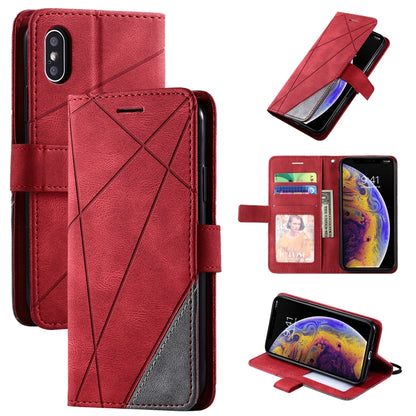 Skin Feel Splicing Horizontal Flip Leather Case with Holder & Card Slots & Wallet & Photo Frame, For iPhone XS / X, For iPhone 6 Plus, For iPhone 6, For iPhone 7 Plus, For iPhone 11, For iPhone 11 Pro, For iPhone 11 Pro Max                             ...