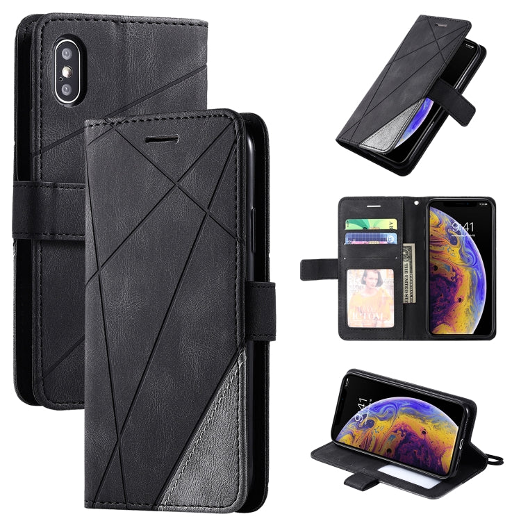 Skin Feel Splicing Horizontal Flip Leather Case with Holder & Card Slots & Wallet & Photo Frame, For iPhone XS / X, For iPhone 6 Plus, For iPhone 6, For iPhone 7 Plus, For iPhone 11, For iPhone 11 Pro, For iPhone 11 Pro Max                             ...