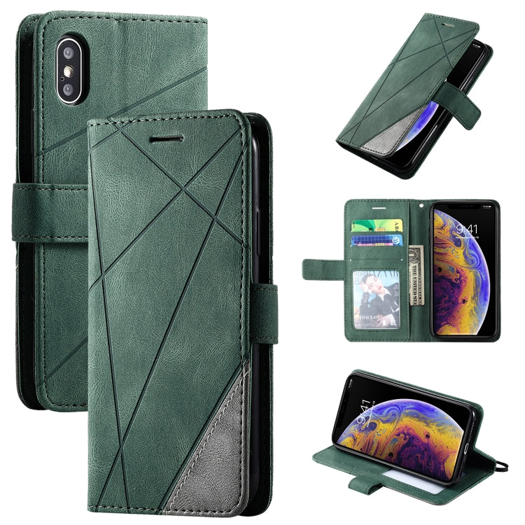 Skin Feel Splicing Horizontal Flip Leather Case with Holder & Card Slots & Wallet & Photo Frame, For iPhone XS / X, For iPhone 6 Plus, For iPhone 6, For iPhone 7 Plus, For iPhone 11, For iPhone 11 Pro, For iPhone 11 Pro Max                             ...