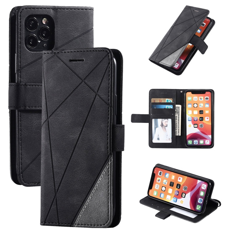 Skin Feel Splicing Horizontal Flip Leather Case with Holder & Card Slots & Wallet & Photo Frame, For iPhone XS / X, For iPhone 6 Plus, For iPhone 6, For iPhone 7 Plus, For iPhone 11, For iPhone 11 Pro, For iPhone 11 Pro Max                             ...