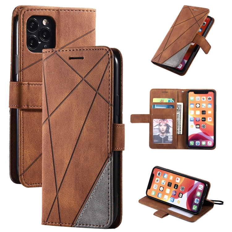 Skin Feel Splicing Horizontal Flip Leather Case with Holder & Card Slots & Wallet & Photo Frame, For iPhone XS / X, For iPhone 6 Plus, For iPhone 6, For iPhone 7 Plus, For iPhone 11, For iPhone 11 Pro, For iPhone 11 Pro Max                             ...