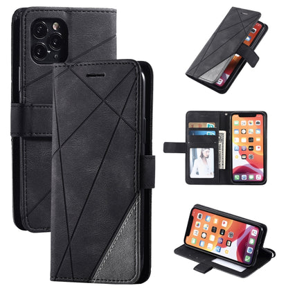 Skin Feel Splicing Horizontal Flip Leather Case with Holder & Card Slots & Wallet & Photo Frame, For iPhone XS / X, For iPhone 6 Plus, For iPhone 6, For iPhone 7 Plus, For iPhone 11, For iPhone 11 Pro, For iPhone 11 Pro Max                             ...