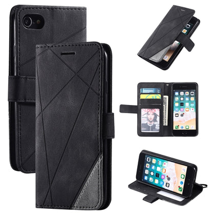Skin Feel Splicing Horizontal Flip Leather Case with Holder & Card Slots & Wallet & Photo Frame, For iPhone XS / X, For iPhone 6 Plus, For iPhone 6, For iPhone 7 Plus, For iPhone 11, For iPhone 11 Pro, For iPhone 11 Pro Max                             ...