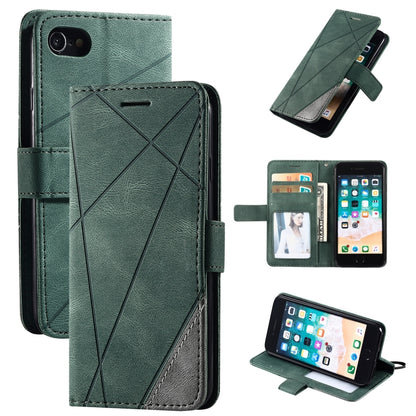 Skin Feel Splicing Horizontal Flip Leather Case with Holder & Card Slots & Wallet & Photo Frame, For iPhone XS / X, For iPhone 6 Plus, For iPhone 6, For iPhone 7 Plus, For iPhone 11, For iPhone 11 Pro, For iPhone 11 Pro Max                             ...