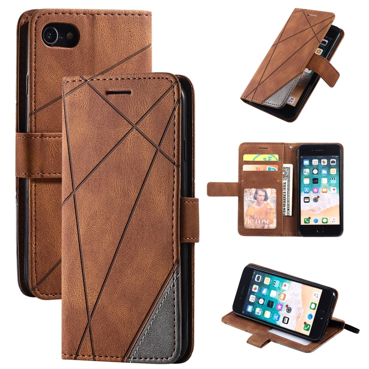 Skin Feel Splicing Horizontal Flip Leather Case with Holder & Card Slots & Wallet & Photo Frame, For iPhone XS / X, For iPhone 6 Plus, For iPhone 6, For iPhone 7 Plus, For iPhone 11, For iPhone 11 Pro, For iPhone 11 Pro Max                             ...