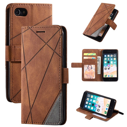 Skin Feel Splicing Horizontal Flip Leather Case with Holder & Card Slots & Wallet & Photo Frame, For iPhone XS / X, For iPhone 6 Plus, For iPhone 6, For iPhone 7 Plus, For iPhone 11, For iPhone 11 Pro, For iPhone 11 Pro Max                             ...