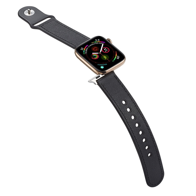 Single Buckle TPU+ Genuine Leather Watchband, For Apple Watch Series 7 41mm / 6 & SE & 5 & 4 40mm / 3 & 2 & 1 38mm, For Apple Watch Series 7 45mm / 6 & SE & 5 & 4 44mm / 3 & 2 & 1 42mm, For Apple Watch Series 8&7 41mm / SE 2&6&SE&5&4 40mm / 3&2&1 38mm ...