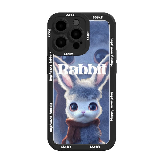 Liquid Silicone Oil Painting Rabbit Phone Case, For iPhone 15 Pro Max, For iPhone 14, For iPhone 14 Plus, For iPhone 14 Pro, For iPhone 14 Pro Max, For iPhone 13, For iPhone 15 Pro, For iPhone 13 Pro, For iPhone 13 Pro Max, For iPhone 12