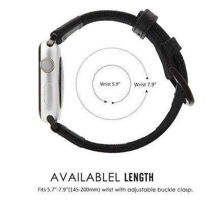 Nylon Watchband, For Apple Watch Series 7 41mm / 6 & SE & 5 & 4 40mm / 3 & 2 & 1 38mm