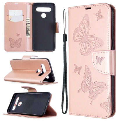 Two Butterflies Embossing Pattern Horizontal Flip Leather Case with Holder & Card Slot & Wallet & Lanyard, For LG K61, For Nokia 1.3, For Samsung Galaxy A31