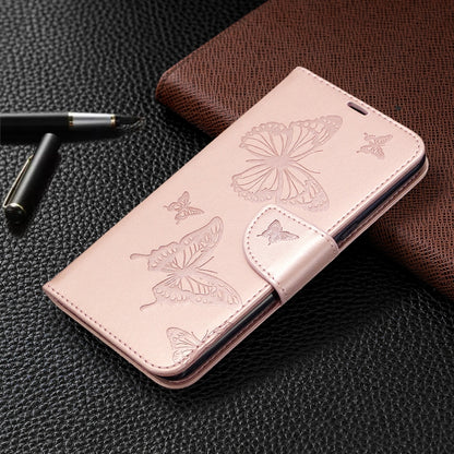 Two Butterflies Embossing Pattern Horizontal Flip Leather Case with Holder & Card Slot & Wallet & Lanyard, For LG K61, For Nokia 1.3, For Samsung Galaxy A31