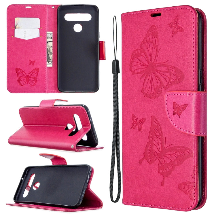 Two Butterflies Embossing Pattern Horizontal Flip Leather Case with Holder & Card Slot & Wallet & Lanyard, For LG K61, For Nokia 1.3, For Samsung Galaxy A31