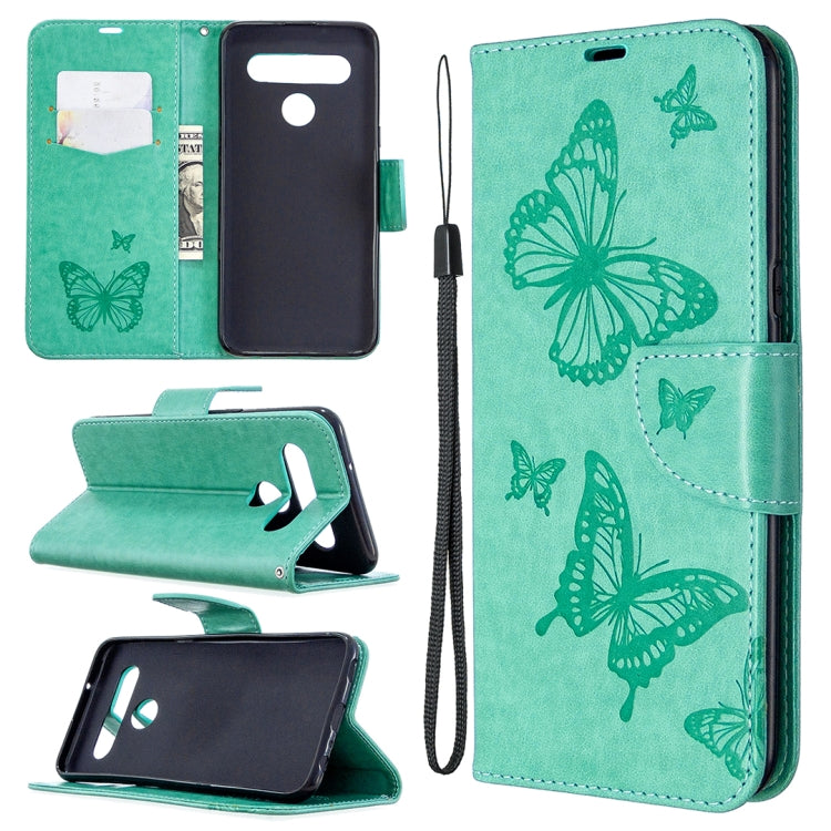 Two Butterflies Embossing Pattern Horizontal Flip Leather Case with Holder & Card Slot & Wallet & Lanyard, For LG K61, For Nokia 1.3, For Samsung Galaxy A31
