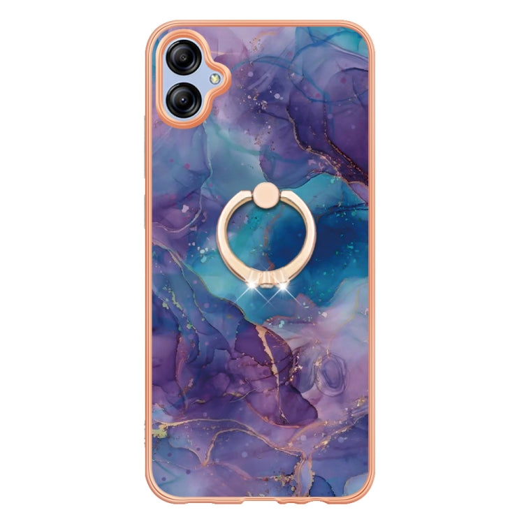Electroplating Marble Dual-side IMD Phone Case with Ring, For Samsung Galaxy A15 5G, For Samsung Galaxy A55, For Samsung Galaxy A35, For Samsung Galaxy S24 Ultra 5G, For Samsung Galaxy S24+ 5G, For Samsung Galaxy S24 5G, For Samsung Galaxy A05         ...