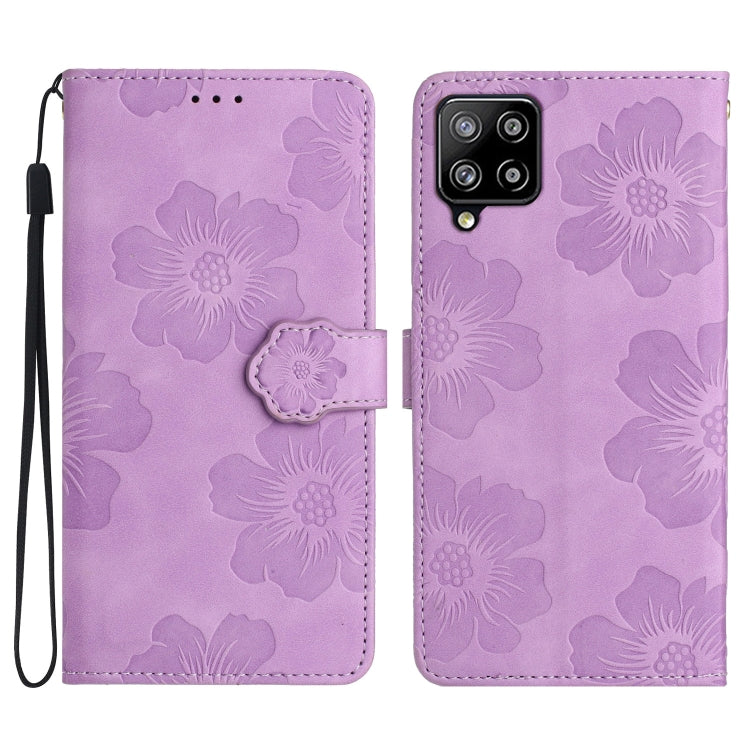 Flower Embossing Pattern Leather Phone Case, For Samsung Galaxy A42 5G, For Samsung Galaxy A50, For Samsung Galaxy A51 4G, For Samsung Galaxy A52 5G, For Samsung Galaxy A53 5G, For Samsung Galaxy A54 5G, For Samsung Galaxy A70, For Samsung Galaxy A71 4...
