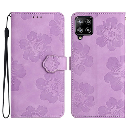Flower Embossing Pattern Leather Phone Case, For Samsung Galaxy A42 5G, For Samsung Galaxy A50, For Samsung Galaxy A51 4G, For Samsung Galaxy A52 5G, For Samsung Galaxy A53 5G, For Samsung Galaxy A54 5G, For Samsung Galaxy A70, For Samsung Galaxy A71 4...