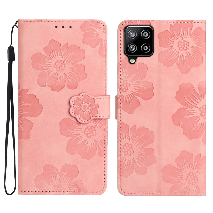 Flower Embossing Pattern Leather Phone Case, For Samsung Galaxy A42 5G, For Samsung Galaxy A50, For Samsung Galaxy A51 4G, For Samsung Galaxy A52 5G, For Samsung Galaxy A53 5G, For Samsung Galaxy A54 5G, For Samsung Galaxy A70, For Samsung Galaxy A71 4...