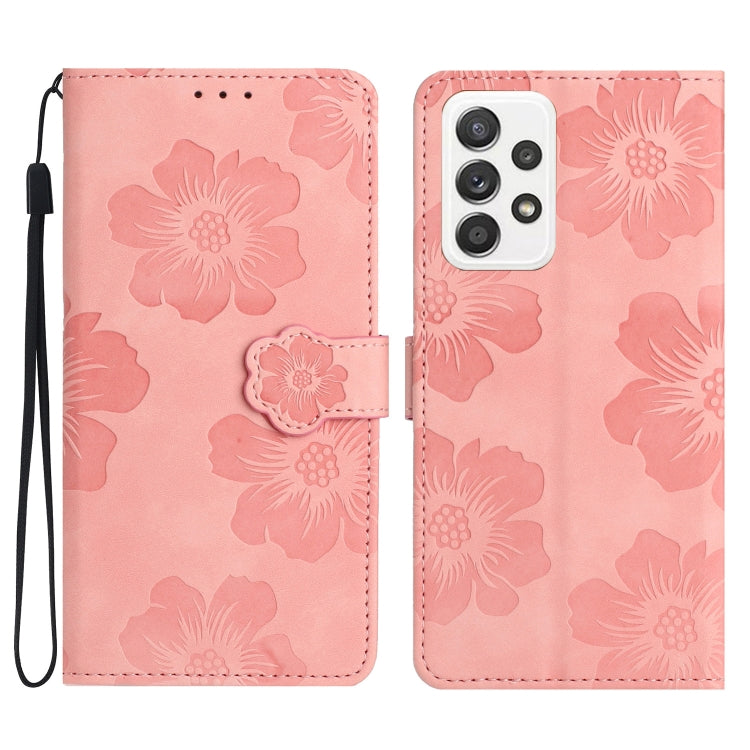 Flower Embossing Pattern Leather Phone Case, For Samsung Galaxy A42 5G, For Samsung Galaxy A50, For Samsung Galaxy A51 4G, For Samsung Galaxy A52 5G, For Samsung Galaxy A53 5G, For Samsung Galaxy A54 5G, For Samsung Galaxy A70, For Samsung Galaxy A71 4...
