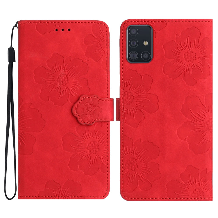 Flower Embossing Pattern Leather Phone Case, For Samsung Galaxy A42 5G, For Samsung Galaxy A50, For Samsung Galaxy A51 4G, For Samsung Galaxy A52 5G, For Samsung Galaxy A53 5G, For Samsung Galaxy A54 5G, For Samsung Galaxy A70, For Samsung Galaxy A71 4...
