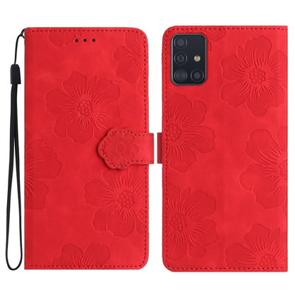 Flower Embossing Pattern Leather Phone Case, For Samsung Galaxy A42 5G, For Samsung Galaxy A50, For Samsung Galaxy A51 4G, For Samsung Galaxy A52 5G, For Samsung Galaxy A53 5G, For Samsung Galaxy A54 5G, For Samsung Galaxy A70, For Samsung Galaxy A71 4...