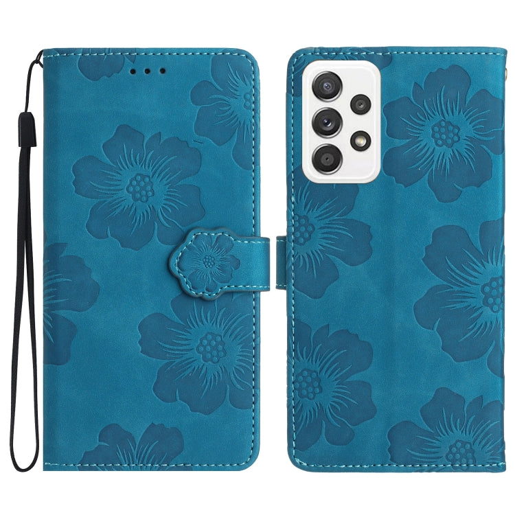 Flower Embossing Pattern Leather Phone Case, For Samsung Galaxy A73 5G, For Samsung Galaxy M23, For Samsung Galaxy M32, For Samsung Galaxy M52, For Samsung Galaxy M53