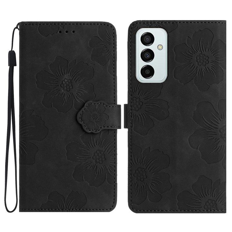 Flower Embossing Pattern Leather Phone Case, For Samsung Galaxy A73 5G, For Samsung Galaxy M23, For Samsung Galaxy M32, For Samsung Galaxy M52, For Samsung Galaxy M53