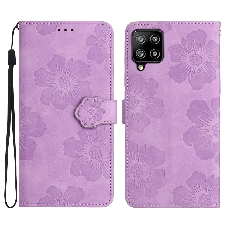 Flower Embossing Pattern Leather Phone Case, For Samsung Galaxy A73 5G, For Samsung Galaxy M23, For Samsung Galaxy M32, For Samsung Galaxy M52, For Samsung Galaxy M53